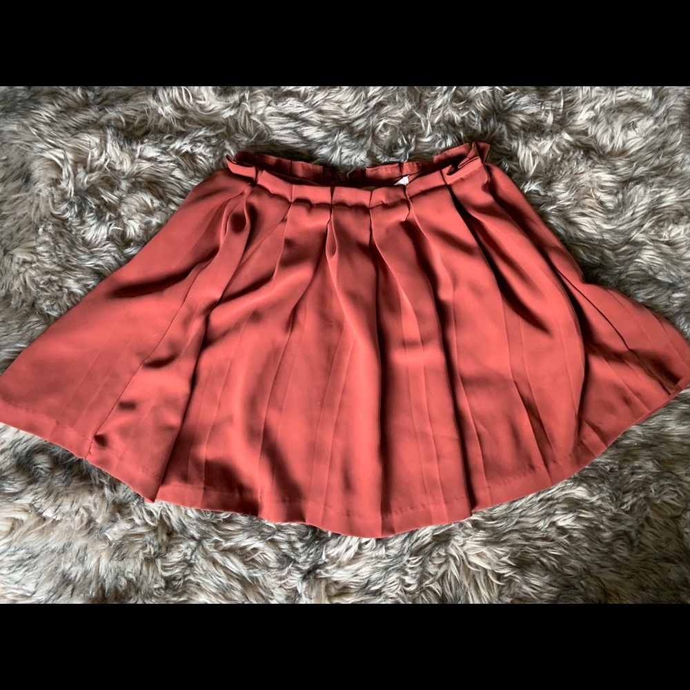 Burnt orange skirt